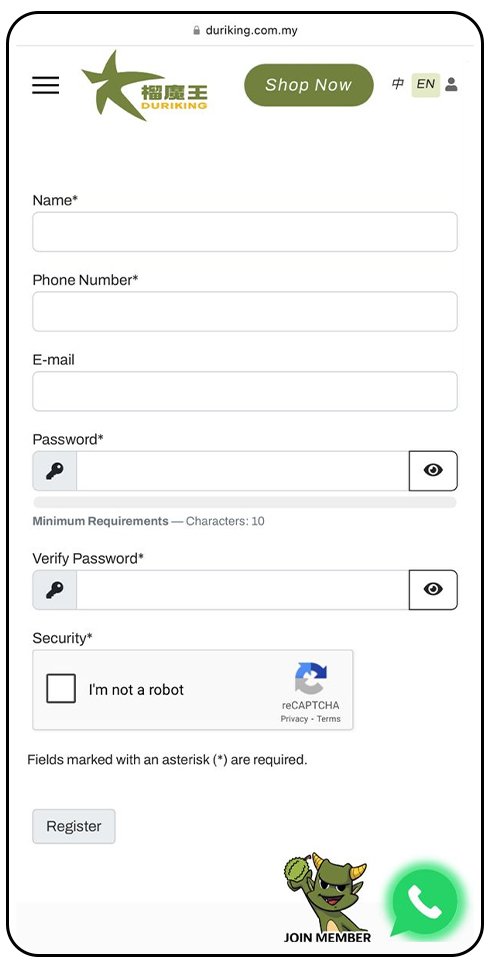 Step 1Register as a Member